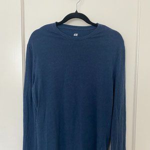 H&M, Slim fit, long sleeve t-shirt, Blue
